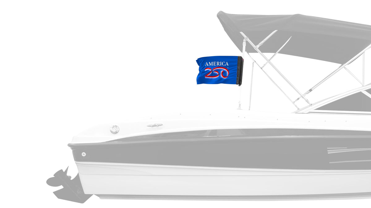 America 250 12"x18" Forever Wave Flag for Boats
