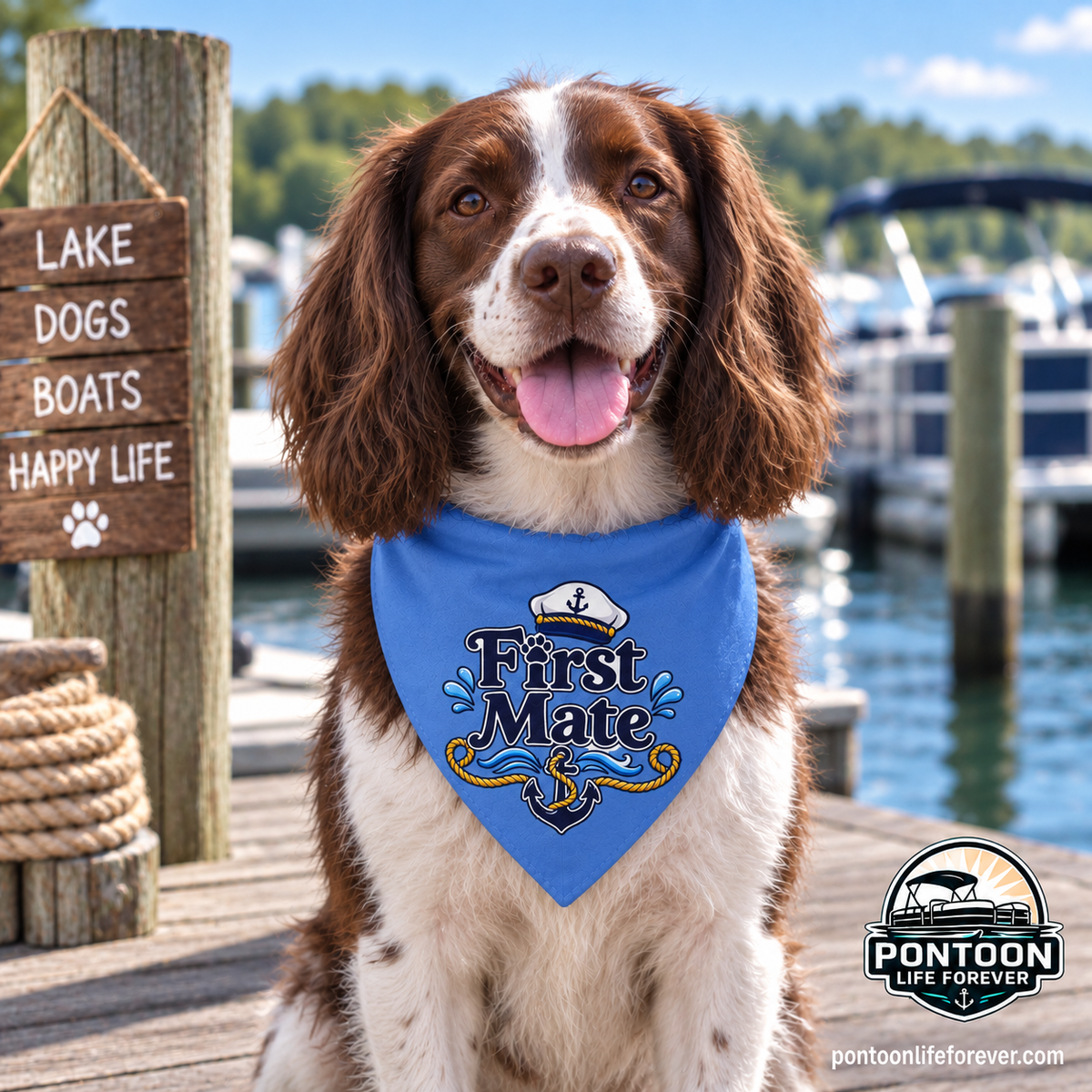 First Mate dog bandanas BLUE