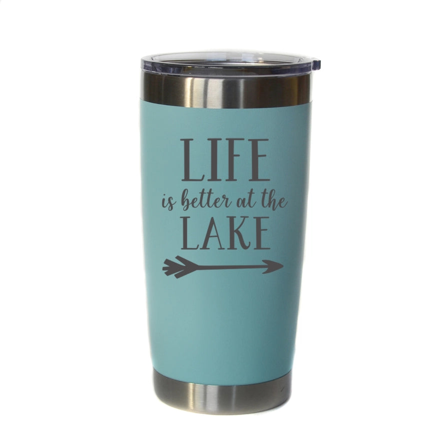 Life is better at the Lake Tumbler OCEAN BLUE
