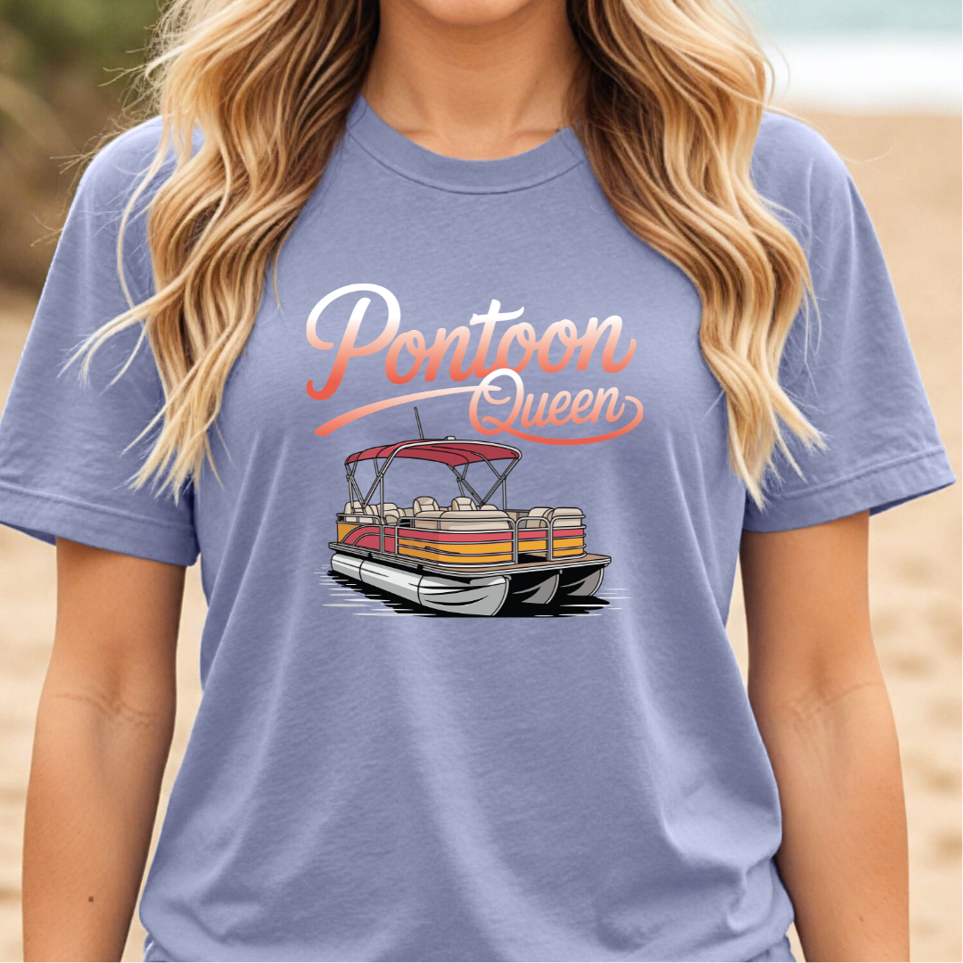 Pontoon Queen Tee (Lavender Blue)