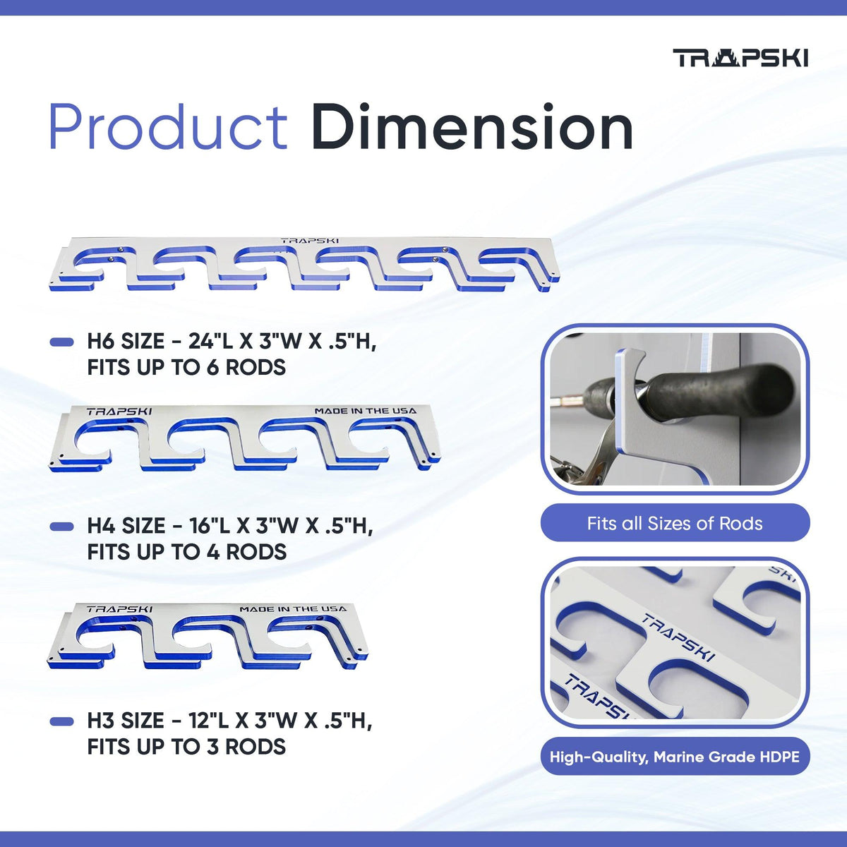 Fishing Rod Racks | Wall or Ceiling or Boat Mounted